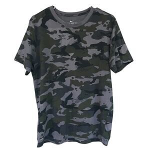 Nike Tee Mens Camo Shirt Medium Dri-fit Activewear Short Sleeve Hunting Grunge